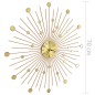 vidaXL Reloj de pared de metal dorado 70 cm vidaXL Reloj de pared de metal dorado 70 cm