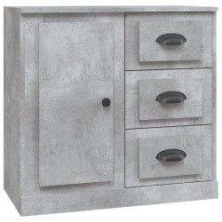 vidaXL Aparador de madera contrachapada gris hormigón 70x35,5x67,5 cm