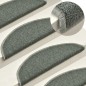 vidaXL Alfombras de peldaños de escalera 15 uds verde oscuro 56x17x3cm vidaXL Alfombras de peldaños de escalera 15 uds verde oscuro 56x17x3cm