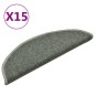 vidaXL Alfombras de peldaños de escalera 15 uds verde oscuro 56x17x3cm vidaXL Alfombras de peldaños de escalera 15 uds verde oscuro 56x17x3cm