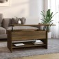 vidaXL Mesa de centro madera contrachapada roble marrón 80x50x40 cm vidaXL Mesa de centro madera contrachapada roble marrón 80x50x40 cm