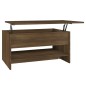 vidaXL Mesa de centro madera contrachapada roble marrón 80x50x40 cm vidaXL Mesa de centro madera contrachapada roble marrón 80x50x40 cm