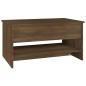 vidaXL Mesa de centro madera contrachapada roble marrón 80x50x40 cm vidaXL Mesa de centro madera contrachapada roble marrón 80x50x40 cm