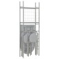 vidaXL Juego de comedor plegable con estante 3 pzas MDF y acero gris vidaXL Juego de comedor plegable con estante 3 pzas MDF y acero gris