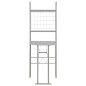 vidaXL Juego de comedor plegable con estante 3 pzas MDF y acero gris vidaXL Juego de comedor plegable con estante 3 pzas MDF y acero gris