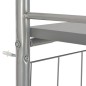 vidaXL Juego de comedor plegable con estante 3 pzas MDF y acero gris vidaXL Juego de comedor plegable con estante 3 pzas MDF y acero gris