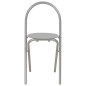vidaXL Juego de comedor plegable con estante 3 pzas MDF y acero gris vidaXL Juego de comedor plegable con estante 3 pzas MDF y acero gris