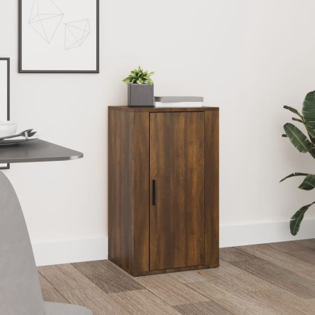 vidaXL Aparador de madera contrachapada marrón roble 40x33x70 cm