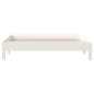 vidaXL Cama apilable de madera pino maciza blanca 100x200 cm vidaXL Cama apilable de madera pino maciza blanca 100x200 cm
