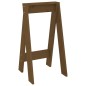 vidaXL Taburetes 2 uds madera maciza de pino marrón miel 40x40x75 cm