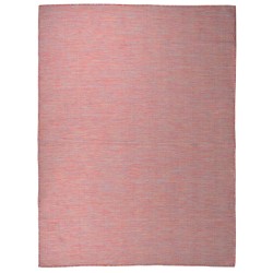 vidaXL Alfombra de exterior de tejido plano rojo 120x170 cm