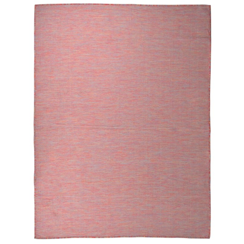 vidaXL Alfombra de exterior de tejido plano rojo 120x170 cm vidaXL Alfombra de exterior de tejido plano rojo 120x170 cm