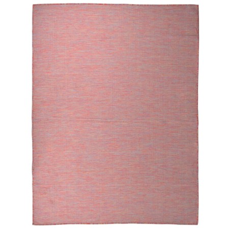 vidaXL Alfombra de exterior de tejido plano rojo 120x170 cm