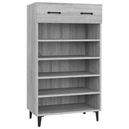 vidaXL Mueble zapatero madera contrachapada gris Sonoma 60x35x105 cm