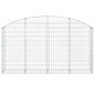 vidaXL Cesta gaviones forma arco hierro galvanizado 200x30x100/120 cm vidaXL Cesta gaviones forma arco hierro galvanizado 200x30x100/120 cm
