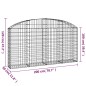 vidaXL Cesta gaviones forma arco hierro galvanizado 200x30x100/120 cm vidaXL Cesta gaviones forma arco hierro galvanizado 200x30x100/120 cm