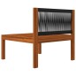 vidaXL Muebles de jardín 4 pzas cojines crema madera maciza de acacia vidaXL Muebles de jardín 4 pzas cojines crema madera maciza de acacia