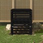 vidaXL Compostador de madera maciza de pino negro 82,5x82,5x99,5 cm vidaXL Compostador de madera maciza de pino negro 82,5x82,5x99,5 cm
