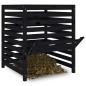 vidaXL Compostador de madera maciza de pino negro 82,5x82,5x99,5 cm vidaXL Compostador de madera maciza de pino negro 82,5x82,5x99,5 cm