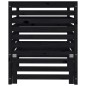 vidaXL Compostador de madera maciza de pino negro 82,5x82,5x99,5 cm vidaXL Compostador de madera maciza de pino negro 82,5x82,5x99,5 cm