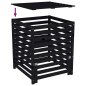 vidaXL Compostador de madera maciza de pino negro 82,5x82,5x99,5 cm vidaXL Compostador de madera maciza de pino negro 82,5x82,5x99,5 cm