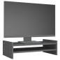 vidaXL Soporte de monitor madera maciza de pino gris 50x27x15 cm vidaXL Soporte de monitor madera maciza de pino gris 50x27x15 cm