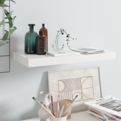vidaXL Estante flotante de pared blanco brillante MDF 50x23x3,8 cm