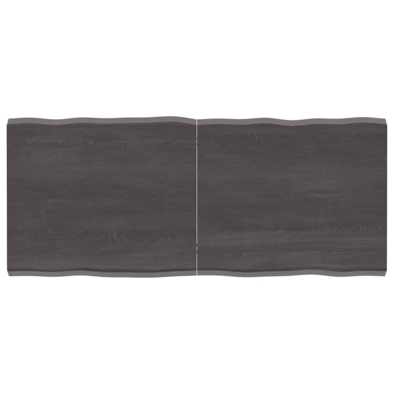 vidaXL Tablero mesa madera tratada borde vivo marrón 140x60x(2-4) cm vidaXL Tablero mesa madera tratada borde vivo marrón 140x60x(2-4) cm