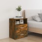 vidaXL Mesitas de noche 2 uds color roble ahumado 50x32x60 cm vidaXL Mesitas de noche 2 uds color roble ahumado 50x32x60 cm