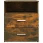 vidaXL Mesitas de noche 2 uds color roble ahumado 50x32x60 cm vidaXL Mesitas de noche 2 uds color roble ahumado 50x32x60 cm