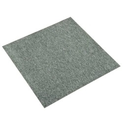 vidaXL Baldosas de suelo de moqueta 20 uds 5 m² 50x50 cm verde