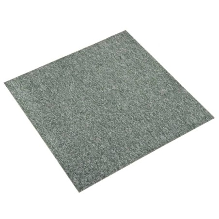 vidaXL Baldosas de suelo de moqueta 20 uds 5 m² 50x50 cm verde