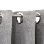 vidaXL Cortinas opacas con ojales look de lino 2 pzas gris 140x225 cm vidaXL Cortinas opacas con ojales look de lino 2 pzas gris 140x225 cm