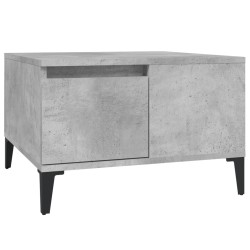 vidaXL Mesa de centro madera contrachapada gris hormigón 55x55x36,5 cm