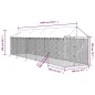 vidaXL Perrera de exterior con toldo acero galvanizado plata 2x10x2,5m vidaXL Perrera de exterior con toldo acero galvanizado plata 2x10x2,5m