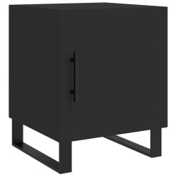 vidaXL Mesita de noche madera de ingeniería negro 40x40x50 cm