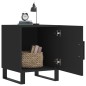 vidaXL Mesita de noche madera de ingeniería negro 40x40x50 cm vidaXL Mesita de noche madera de ingeniería negro 40x40x50 cm