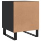 vidaXL Mesita de noche madera de ingeniería negro 40x40x50 cm vidaXL Mesita de noche madera de ingeniería negro 40x40x50 cm