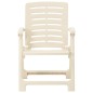 vidaXL Sillas de jardín 2 unidades plástico blanco vidaXL Sillas de jardín 2 unidades plástico blanco