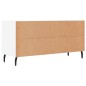 vidaXL Mueble de TV madera de ingeniería blanco 102x36x50 cm