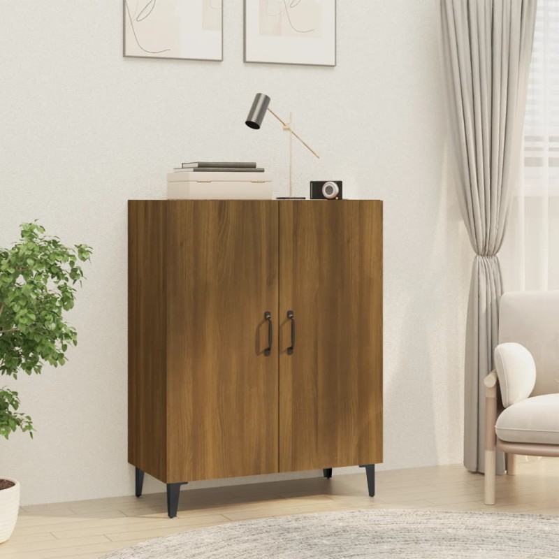 vidaXL Aparador madera contrachapada color roble marrón 70x34x90 cm vidaXL Aparador madera contrachapada color roble marrón 70x34x90 cm