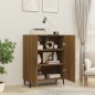 vidaXL Aparador madera contrachapada color roble marrón 70x34x90 cm vidaXL Aparador madera contrachapada color roble marrón 70x34x90 cm