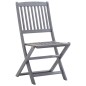 vidaXL Juego de comedor de jardín 9 pzas madera maciza de acacia gris vidaXL Juego de comedor de jardín 9 pzas madera maciza de acacia gris