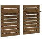 vidaXL Estantes mesitas pared 2 uds madera maciza de pino marrón miel vidaXL Estantes mesitas pared 2 uds madera maciza de pino marrón miel
