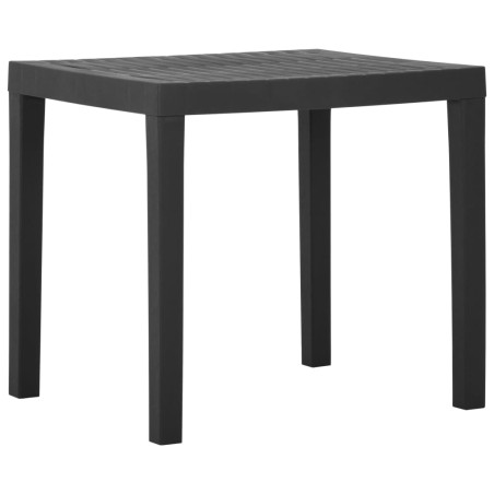 vidaXL Mesa de jardín de plástico gris 79x65x72 cm