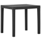 vidaXL Mesa de jardín de plástico gris 79x65x72 cm