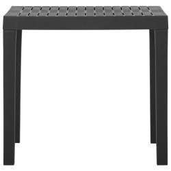 vidaXL Mesa de jardín de plástico gris 79x65x72 cm