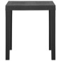 vidaXL Mesa de jardín de plástico gris 79x65x72 cm