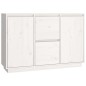 vidaXL Aparador madera maciza de pino blanco 111x34x75 cm vidaXL Aparador madera maciza de pino blanco 111x34x75 cm