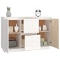 vidaXL Aparador madera maciza de pino blanco 111x34x75 cm vidaXL Aparador madera maciza de pino blanco 111x34x75 cm